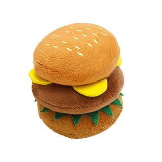 Super Cute Plush Squeaky Dog Toys hamburger Plushie Depot