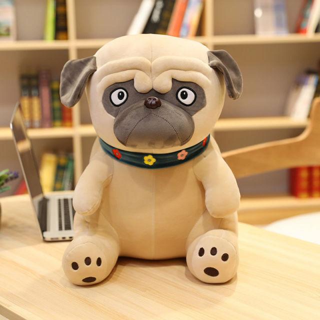 Kawaii Pug Dog Plush Toy brown - Plushie Depot