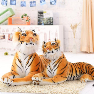 29" - 35" Huge Lifelike Tiger, Leopard Plush Toys, Stuffed Wild Animals Plushie Depot