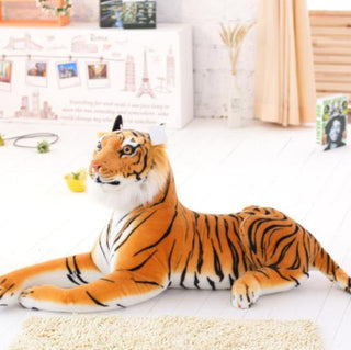 29" - 35" Huge Lifelike Tiger, Leopard Plush Toys, Stuffed Wild Animals yellow tiger Stuffed Animals - Plushie Depot