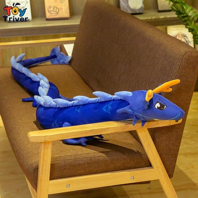 Giant Chinese Dragon Plush Toy blue dragon - Plushie Depot