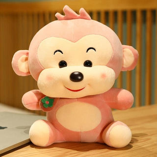 9" - 19.5" Cute Monkey Plush Toys with scarves Pink Stuffed Animals - Plushie Depot