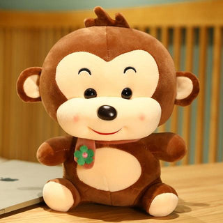 9" - 19.5" Cute Monkey Plush Toys with scarves Brown Stuffed Animals - Plushie Depot