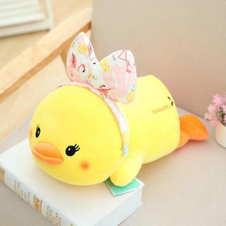 Cute Beauty Influencer Chick Plushies pink bow lying Plushie Depot