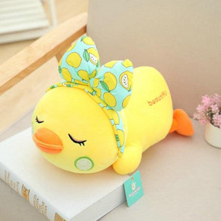 Cute Beauty Influencer Chick Plushies green bow lying Plushie Depot