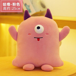Kawaii Little Monster Plush Toys 25cm Pink Monster Plushie Depot
