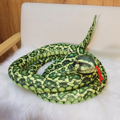 Giant Boa Simulated Snakes Plush Toy Green - Plushie Depot
