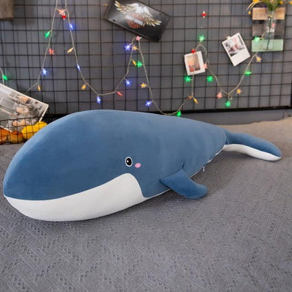 Giant Soft Stuffed Whale Toy Blue Plushie Depot