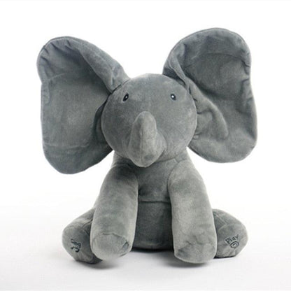 Robots Pet Electric Elephant Toys, Ears Move Music Baby Animal gray Plushie Depot