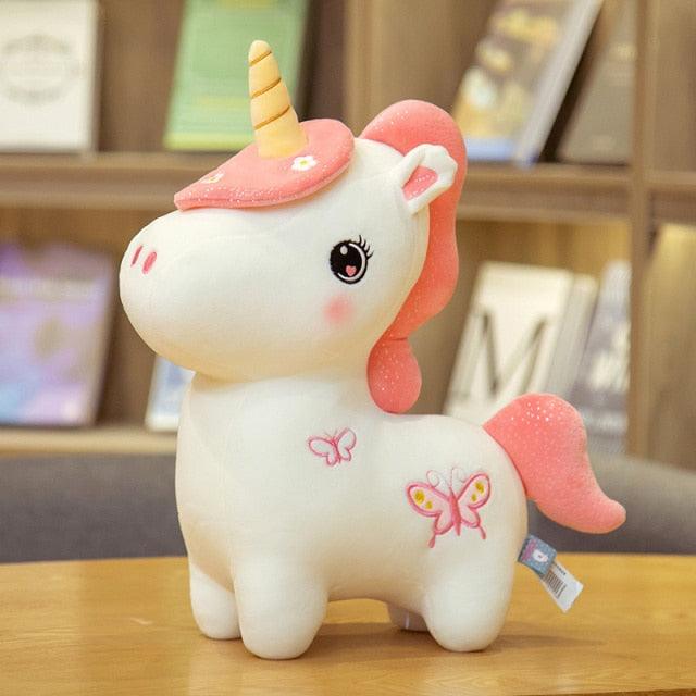9" - 20" Lovely Rainbow Unicorn Plush Toys, Kawaii Unicorn Toys White Plushie Depot