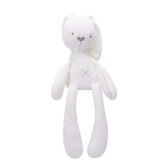 Cute Bunny Rabbit Sleeping Mate Stuffed Animal Doll for Babies About 8" White Stuffed Animals Plushie Depot