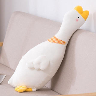 Lovely White Goose Duck Plush Toys lying white Plushie Depot