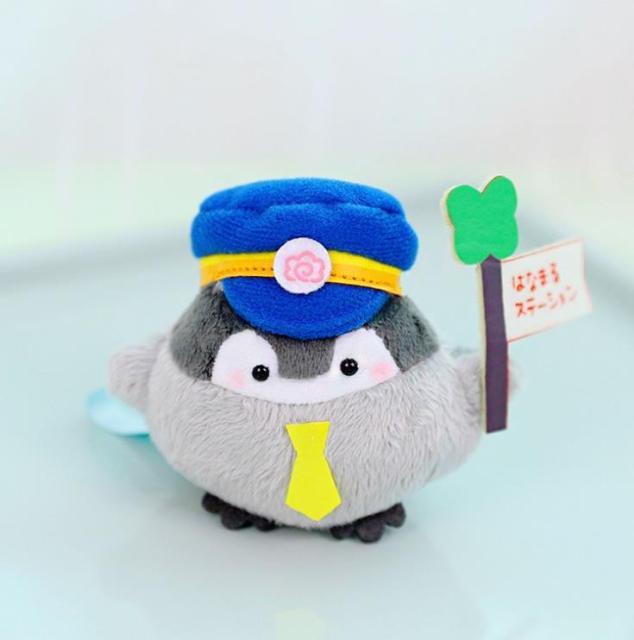 Kawaii Penguin Plush Keychains 8cm blue hat Keychains Plushie Depot