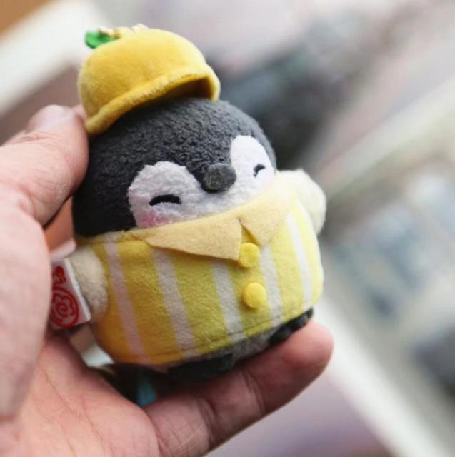Kawaii Penguin Plush Keychains 8cm yellow clothes Keychains Plushie Depot