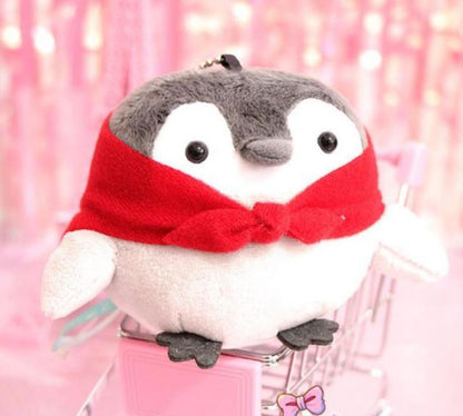 Kawaii Penguin Plush Keychains 8cm red scarf Keychains Plushie Depot