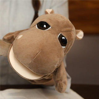 10.6" Educational Animals Hand Puppet Cloth Toy Dolls Hippo Plushie Depot