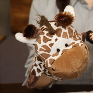 10.6" Educational Animals Hand Puppet Cloth Toy Dolls Giraffe 2 Plushie Depot
