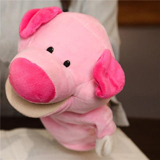 10.6" Educational Animals Hand Puppet Cloth Toy Dolls Pig Hand Puppets - Plushie Depot