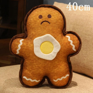 Cute Poached Egg Bread Man Pillow Stuffed M 2 Pillows - Plushie Depot
