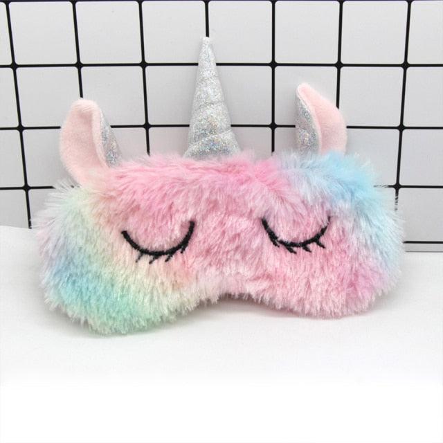 Cute Plush Animal Sleeping Masks Color unicorn Sleep Masks - Plushie Depot