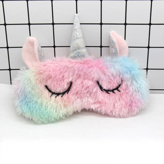 Cute Plush Animal Sleeping Masks Color unicorn Plushie Depot