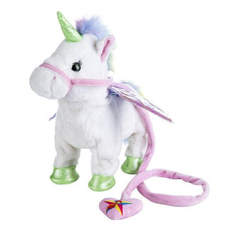 Walking Unicorn Plush Toy 35x30x 3" White Stuffed Toys - Plushie Depot