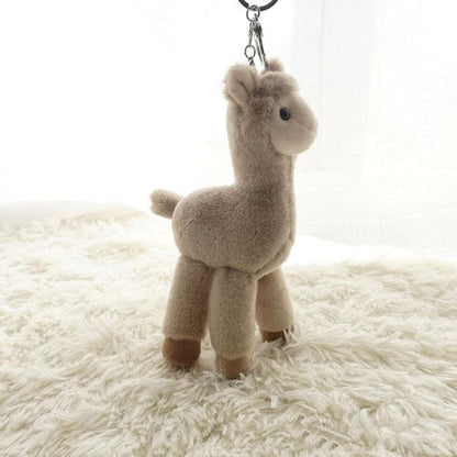 Alpaca Plush Toy Keychain 4 Keychains Plushie Depot