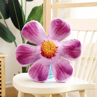 Soft Six Petal Rose Stuffed Plush Toy Purple Plushie Depot