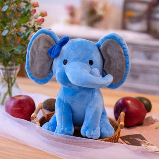 9" Baby Room Sleeping Elephant Plush Toys 25cm Blue Plushie Depot