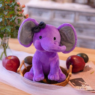 9" Baby Room Sleeping Elephant Plush Toys 25cm Purple Stuffed Animals - Plushie Depot
