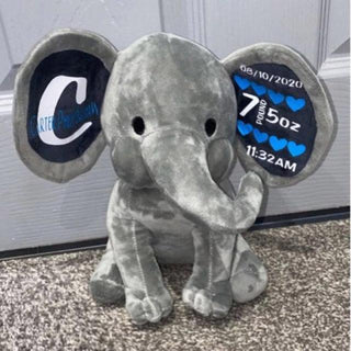 9" Baby Room Sleeping Elephant Plush Toys 25cm Cusomt Gray Stuffed Animals - Plushie Depot
