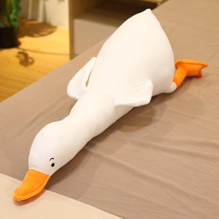 Big Goose Pillow Plushie Toy White - Plushie Depot