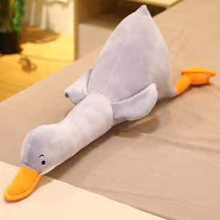 Big Goose Pillow Plushie Toy Gray - Plushie Depot