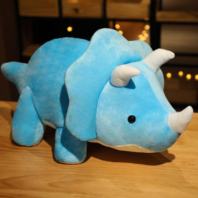 Cartoon Cute Dinosaur Plush Toys 27" Blue Stuffed Animals Plushie Depot