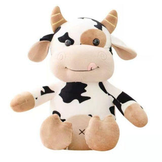 Kids Plush Cow Plush Toy White Stuffed Animals - Plushie Depot