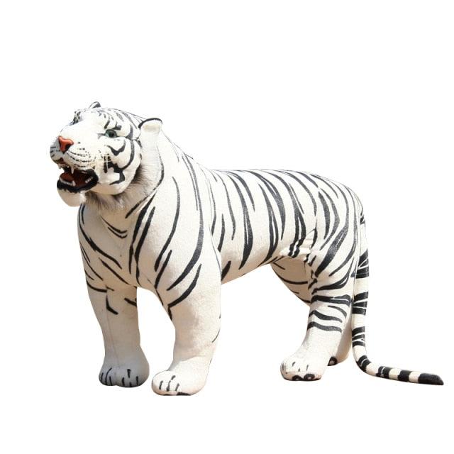 43" / 110 CM Jumbo Simulation Tiger Plush Toy 43inch 110cm White Stuffed Animals Plushie Depot