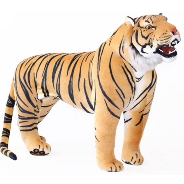 43" / 110 CM Jumbo Simulation Tiger Plush Toy 43inch 110cm Brown Stuffed Animals Plushie Depot