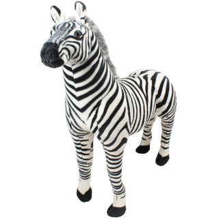 110cm / 43" Giant Simulation Standing Zebra Realistic Plush Toy - Plushie Depot