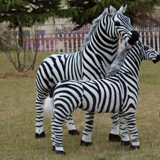 110cm / 43" Giant Simulation Standing Zebra Realistic Plush Toy - Plushie Depot