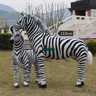 110cm / 43" Giant Simulation Standing Zebra Realistic Plush Toy Default Title Plushie Depot