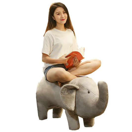 51‘’ Giant Stuffed Elephant Lifelike Plush Simulation Toy Stuffed Animals Plushie Depot