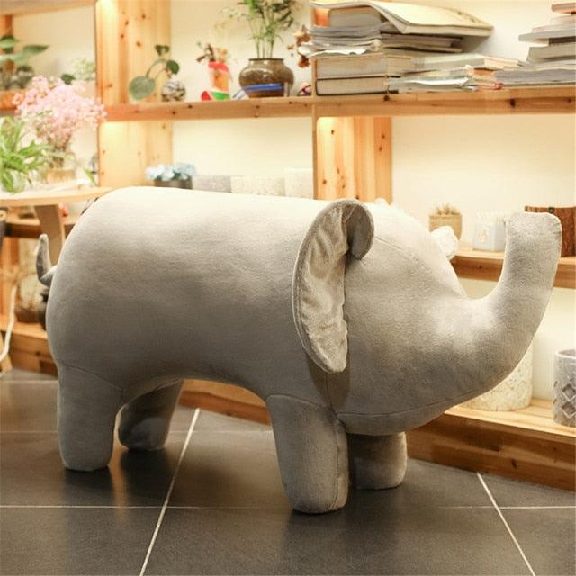 51‘’ Giant Stuffed Elephant Lifelike Plush Simulation Toy Elephant no Eyes China Stuffed Animals Plushie Depot