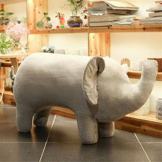 51‘’ Giant Stuffed Elephant Lifelike Plush Simulation Toy Elephant no Eyes China Plushie Depot