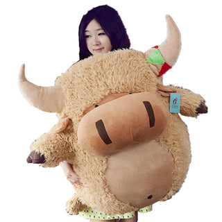 31‘’ Giant Soft Stuffed Bull King Plush Toy Doll Stuffed Ox Cow Pillow - Plushie Depot
