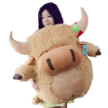 31‘’ Giant Soft Stuffed Bull King Plush Toy Doll Stuffed Ox Cow Pillow Plushie Depot