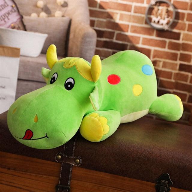 43'' Cute Giant Stuffed Cow Plush Toy 110cm 43 inches Green China Stuffed Animals Plushie Depot