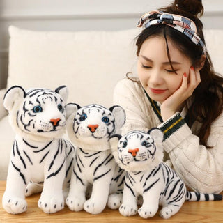 Adorable White & Yellow Tiger Stuffed Animal Plush Toys Plushie Depot