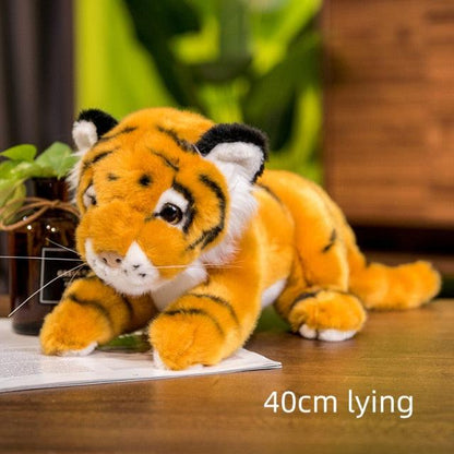 Kawaii Tiger Plushies 40cm yellow lying - Plushie Depot