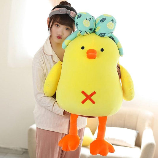 Adorable Chicken with Bow Plush Doll Stuffed Animals Plushie Depot