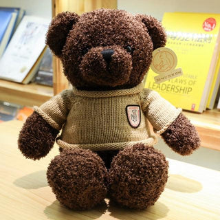 12"-16" Teddy Bear Stuffed Plushies Sweater-dark brown Plushie Depot